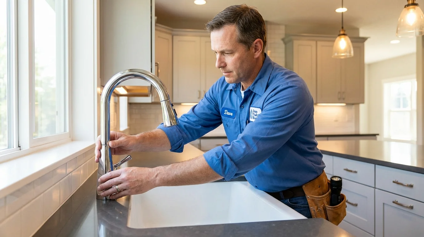 Kitchen faucet installation by Johns Plumbing LLC in Emmitsburg